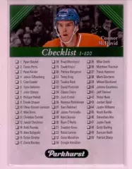 2017-18 Parkhurst #100 Checklist Card Connor Mcdavid