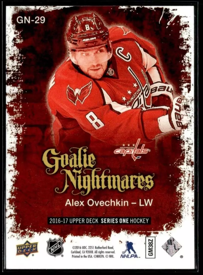 2016-17 Upper Deck Goalie Nightmares #GN29 Alexander Ovechkin 1