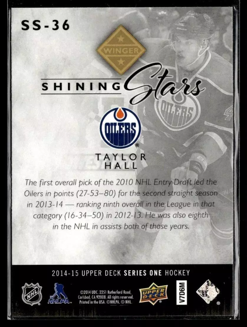 2014-15 Upper Deck Shining Stars Royal Blue #SS36 Taylor Hall 1