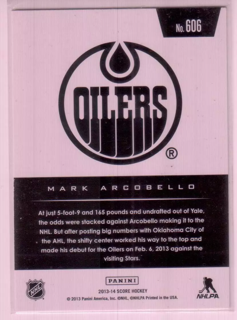 2013-14 Score #606 Mark Arcobello HR RC 1