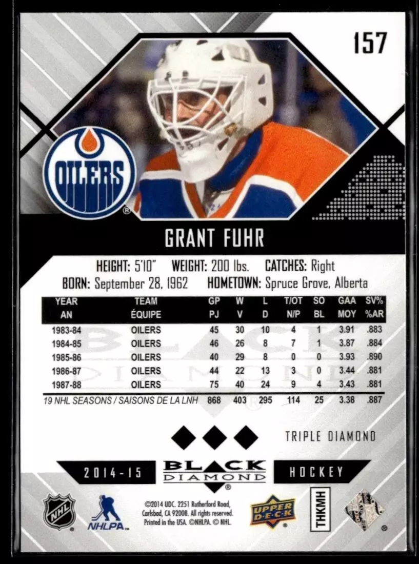 2014-15 Black Diamond #157 Grant Fuhr 1