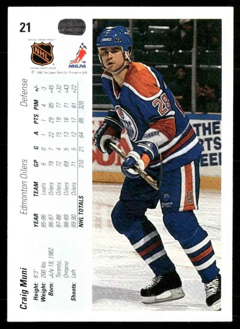 1990-91 Upper Deck #21 Craig Muni 1