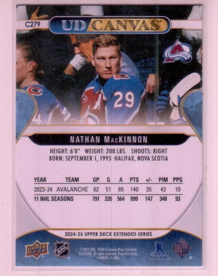 2024-25 Upper Deck UD Canvas #C279 Nathan MacKinnon 1