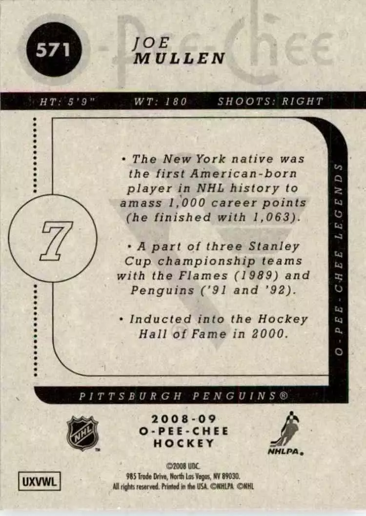 2008-09 O-Pee-Chee #571 Joe Mullen 1