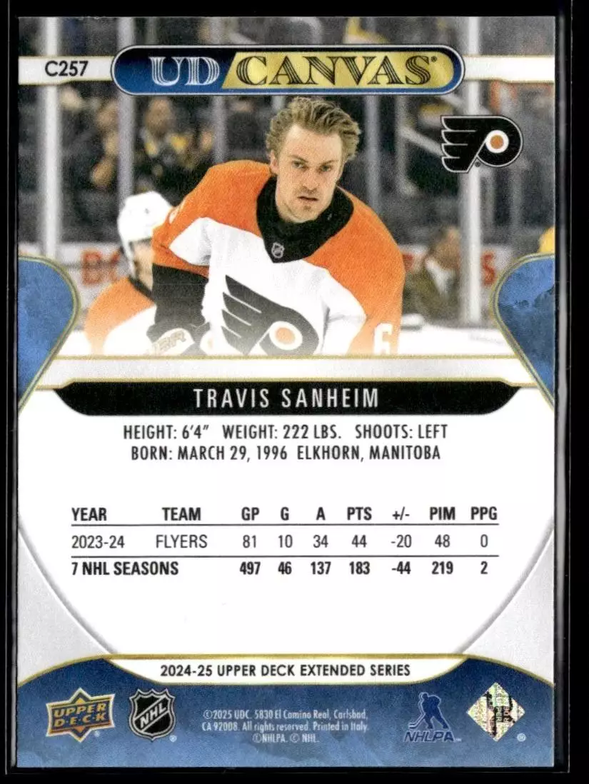 2024-25 Upper Deck UD Canvas #C257 Travis Sanheim (Ext Ser) 1