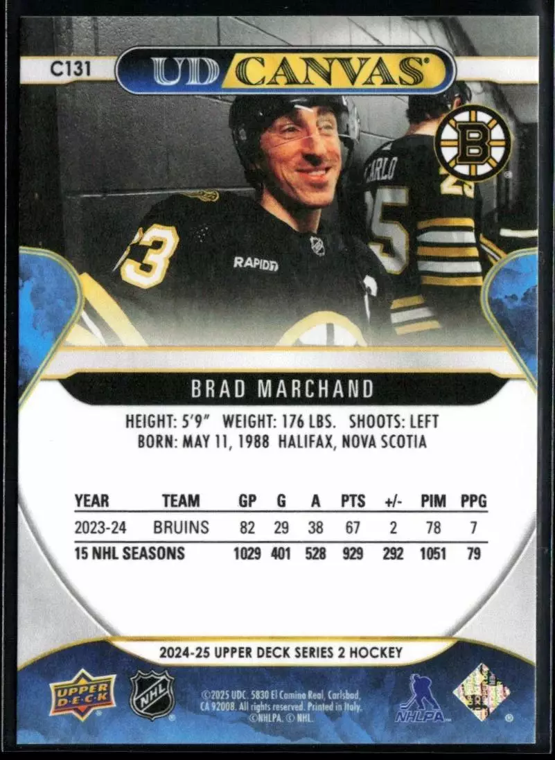 2024-25 Upper Deck UD Canvas #C131 Brad Marchand 1