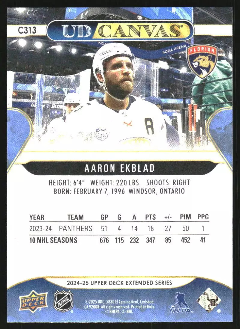 2024-25 Upper Deck UD Canvas #C313 Aaron Ekblad 1