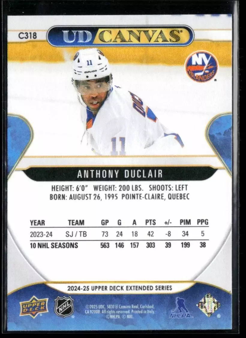 2024-25 Upper Deck UD Canvas #C318 Anthony Duclair 1
