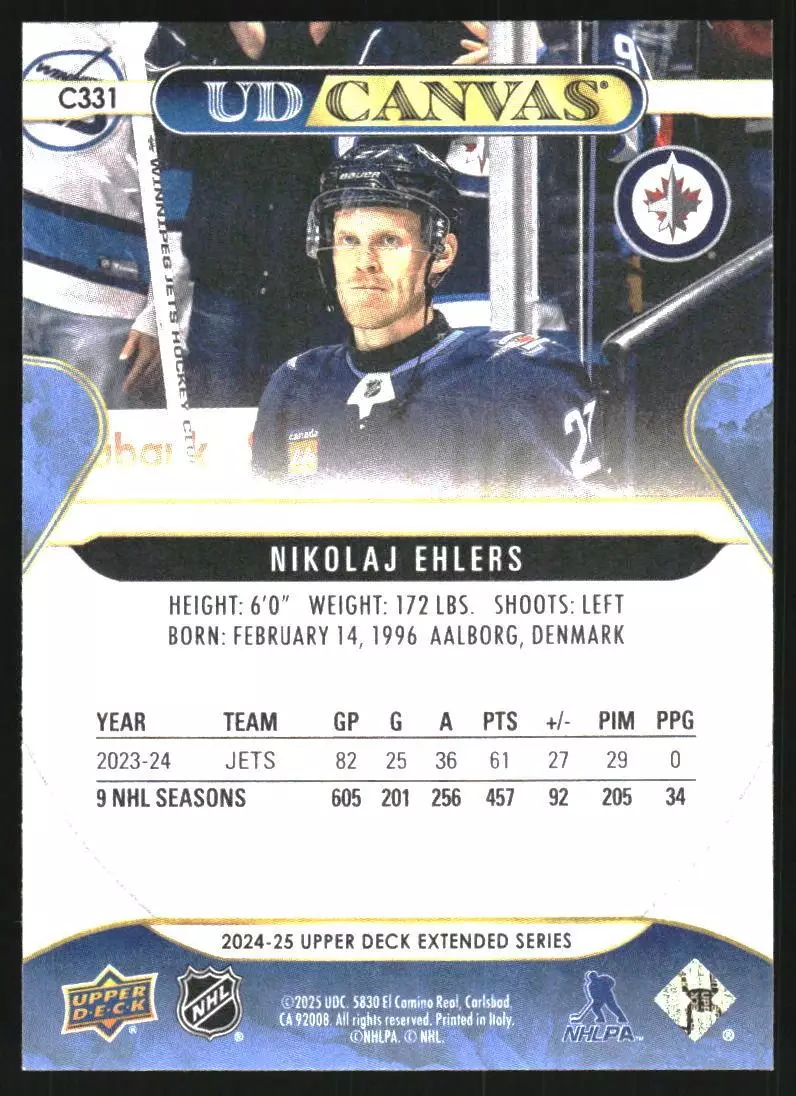 2024-25 Upper Deck UD Canvas #C331 Nikolaj Ehlers 1