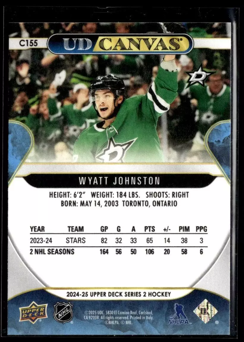 2024-25 Upper Deck UD Canvas #C155 Wyatt Johnston 1