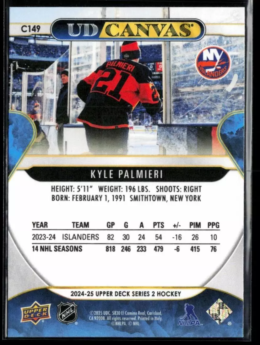 2024-25 Upper Deck UD Canvas #C149 Kyle Palmieri 1
