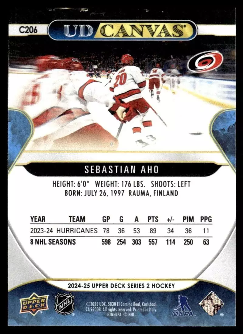 2024-25 Upper Deck UD Canvas #C206 Sebastian Aho 1