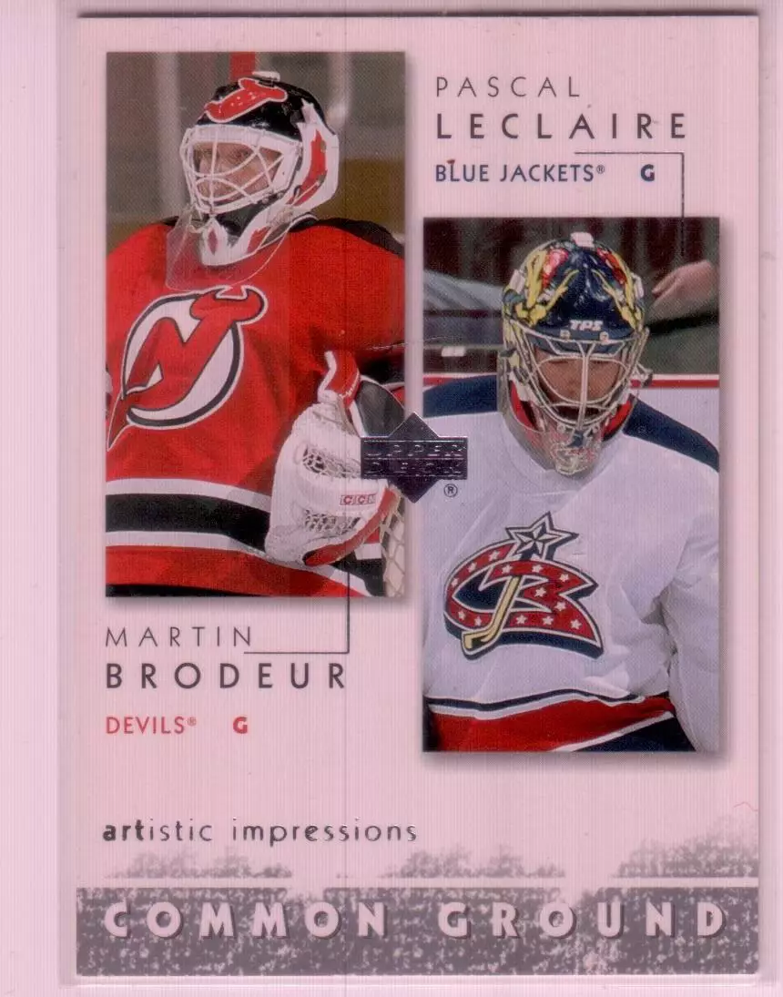 2002-03 UD Artistic Impressions Common Ground#CG22Pascal LeClaire/Martin Brodeur