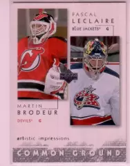 2002-03 UD Artistic Impressions Common Ground#CG22Pascal LeClaire/Martin Brodeur