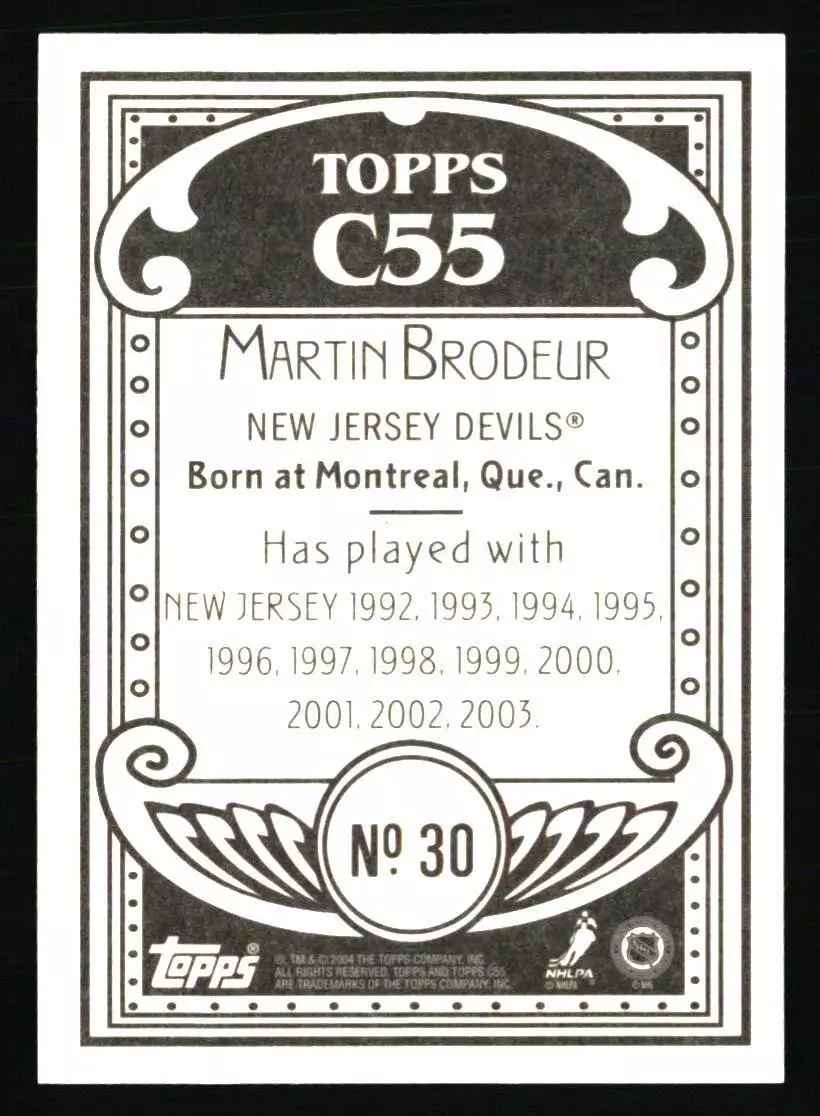 2003-04 Topps C55 #30 Martin Brodeur 1