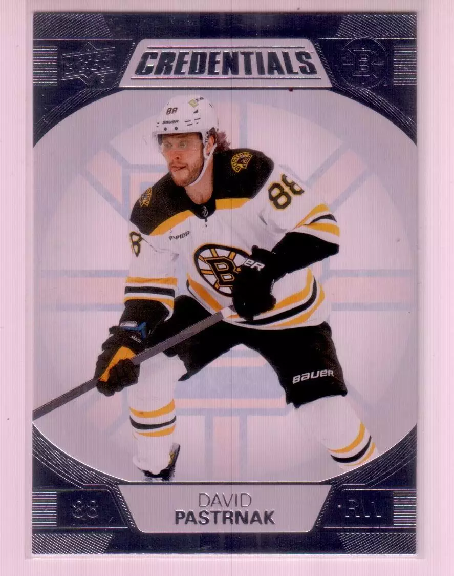2022-23 Upper Deck Credentials #8 David Pastrnak