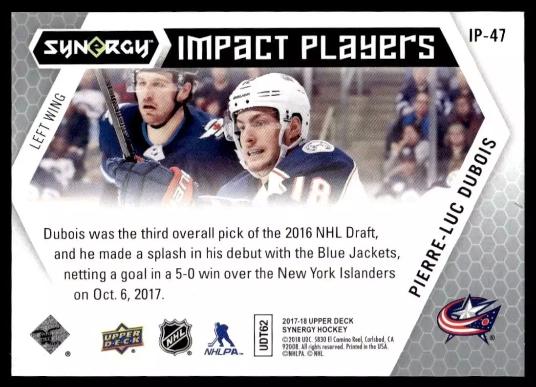 2017-18 Synergy Impact Players #IP47 Pierre-Luc Dubois 1
