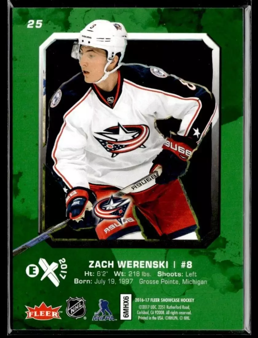 2016-17 Fleer Showcase E-X2017 #25 Zach Werenski 1