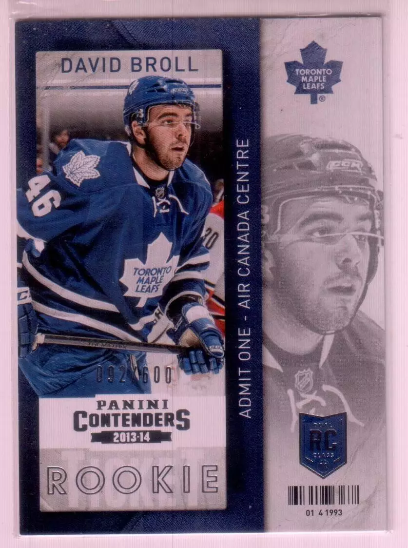 2013-14 Panini Contenders #140A David Broll RC 092\600