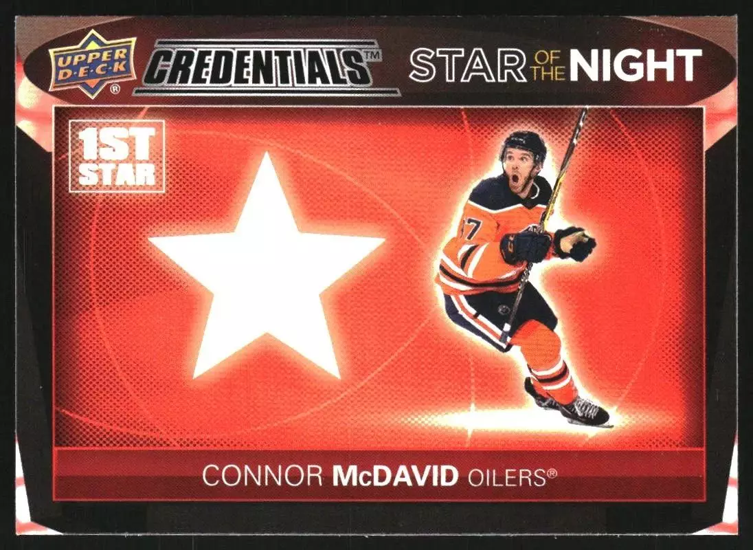 2021-22 Upper Deck Credentials 1st Star of the Night #1S1 Connor McDavid
