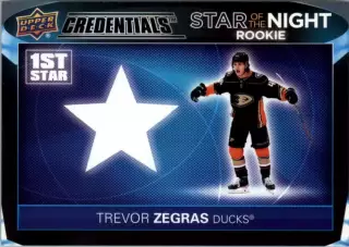 2021-22 Upper Deck Credentials 1st Star of the Night Rookies #1SR4 Trevor Zegra
