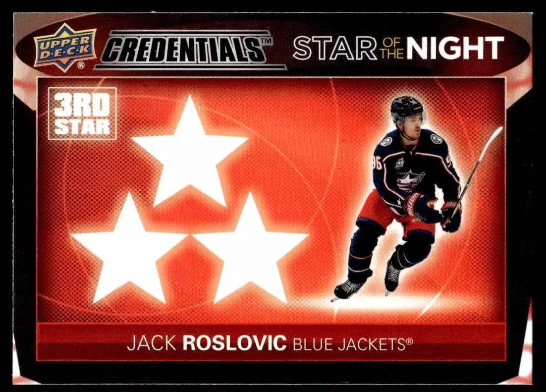 2021-22 Upper Deck Credentials 3rd Star of the Night #3S5 Jack Roslovic