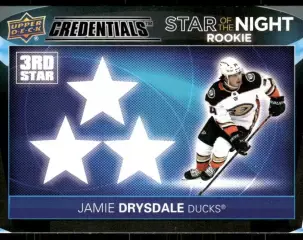 2021-22 Upper Deck Credentials 3rd Star of the Night Rookies #3SR1 Jamie Drysdal