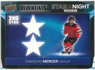2021-22 Upper Deck Credentials 2nd Star of the Night Rookies #2SR7 Dawson Mercer