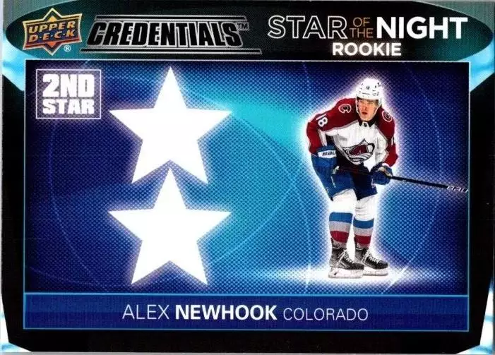 2021-22 Upper Deck Credentials 2nd Star of the Night Rookies #2SR1 Alex Newhook