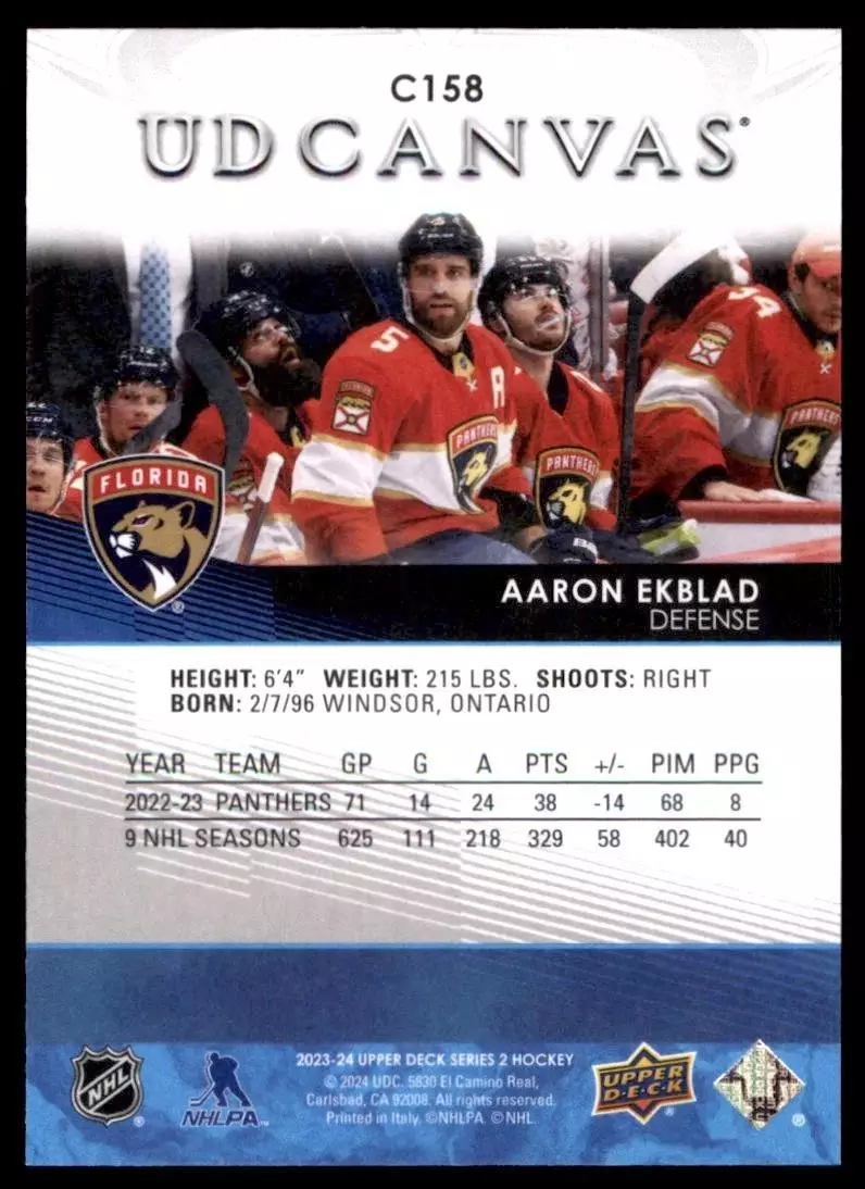 2023-24 Upper Deck UD Canvas #C158 Aaron Ekblad 1