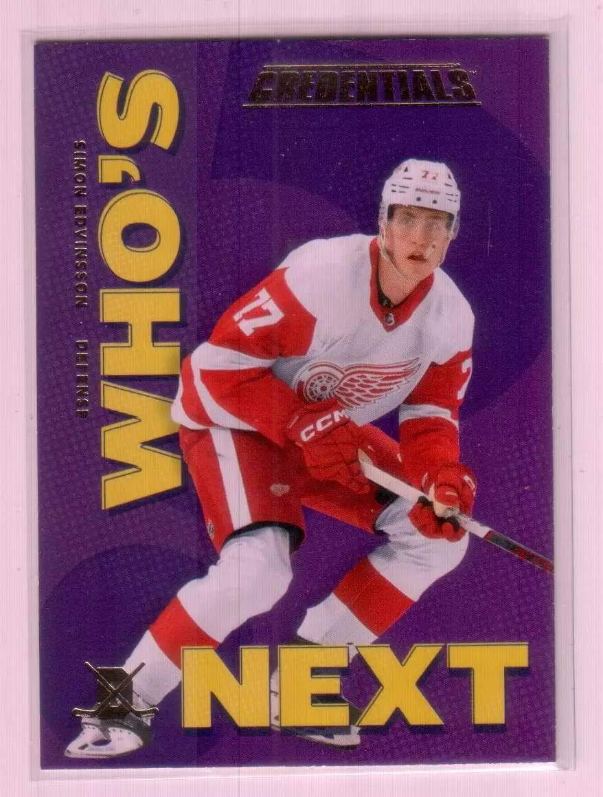 2023-24 Upper Deck Credentials Who's Next #WNSE Simon Edvinsson