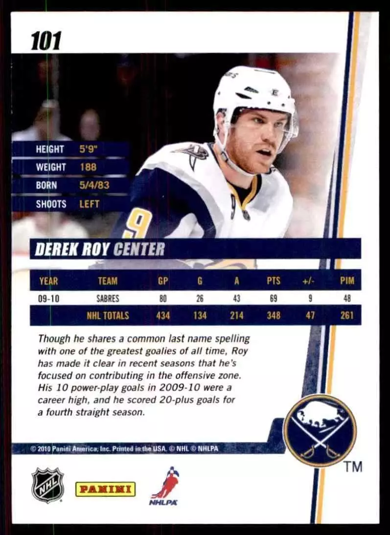 2010-11 Donruss #101 Derek Roy 1