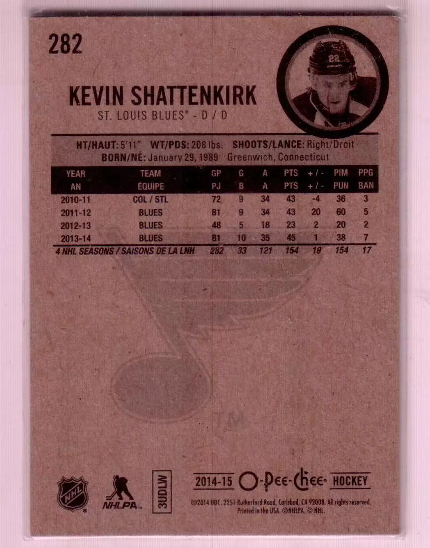 2014-15 O-Pee-Chee #282 Kevin Shattenkirk 1