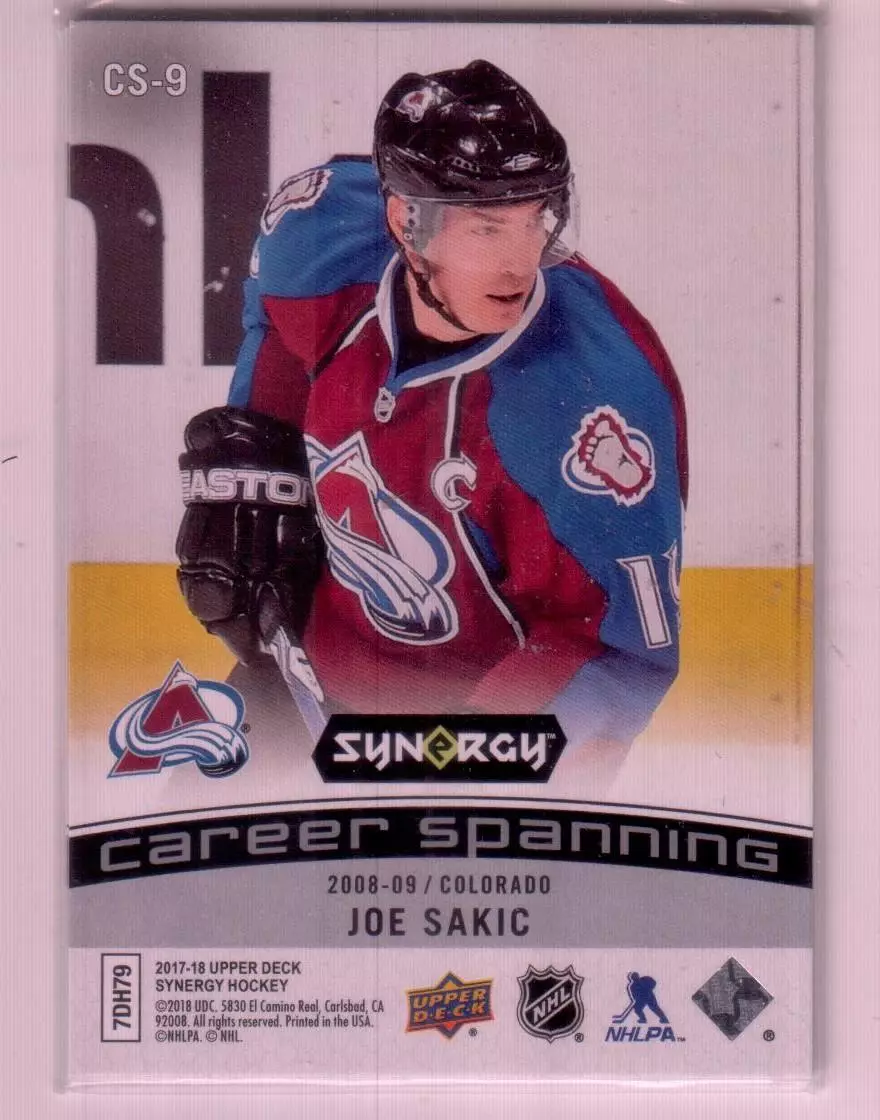 2017-18 Synergy Career Spanning #CS9 Joe Sakic 1