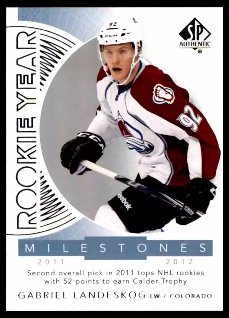 2017-18 SP Authentic Rookie Year Milestones #RYMGL Gabriel Landeskog