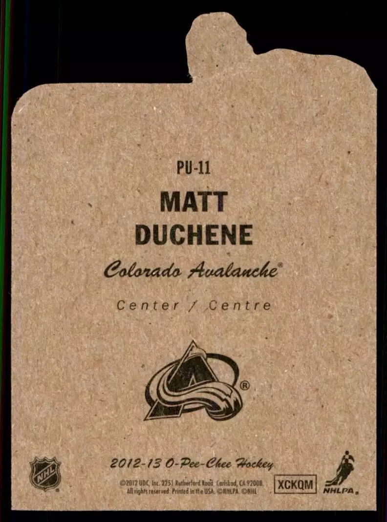 2012-13 O-Pee-Chee Pop Ups #PU11 Matt Duchene 1