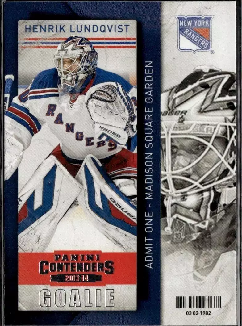 2013-14 Panini Contenders #73 Henrik Lundqvist