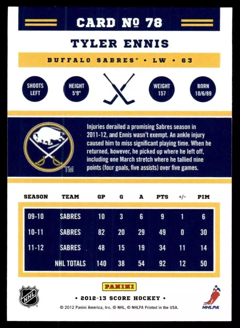 2012-13 Score #78 Tyler Ennis 1