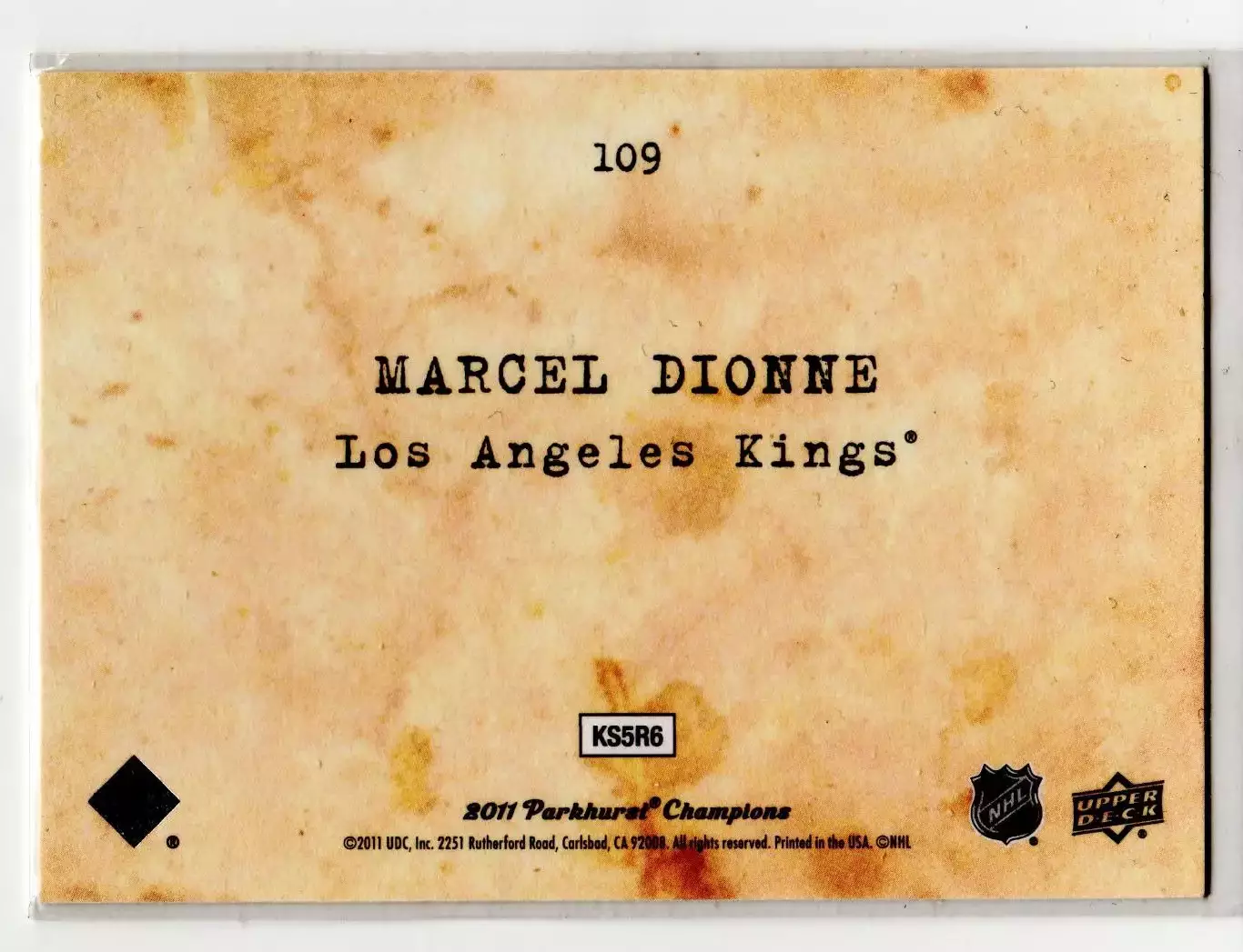 2011-12 Parkhurst Champions #109 Marcel Dionne WIRE 1