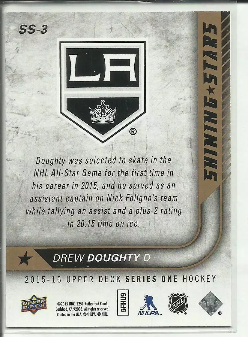 2015-16 Upper Deck Shining Stars #SS3 Drew Doughty 1