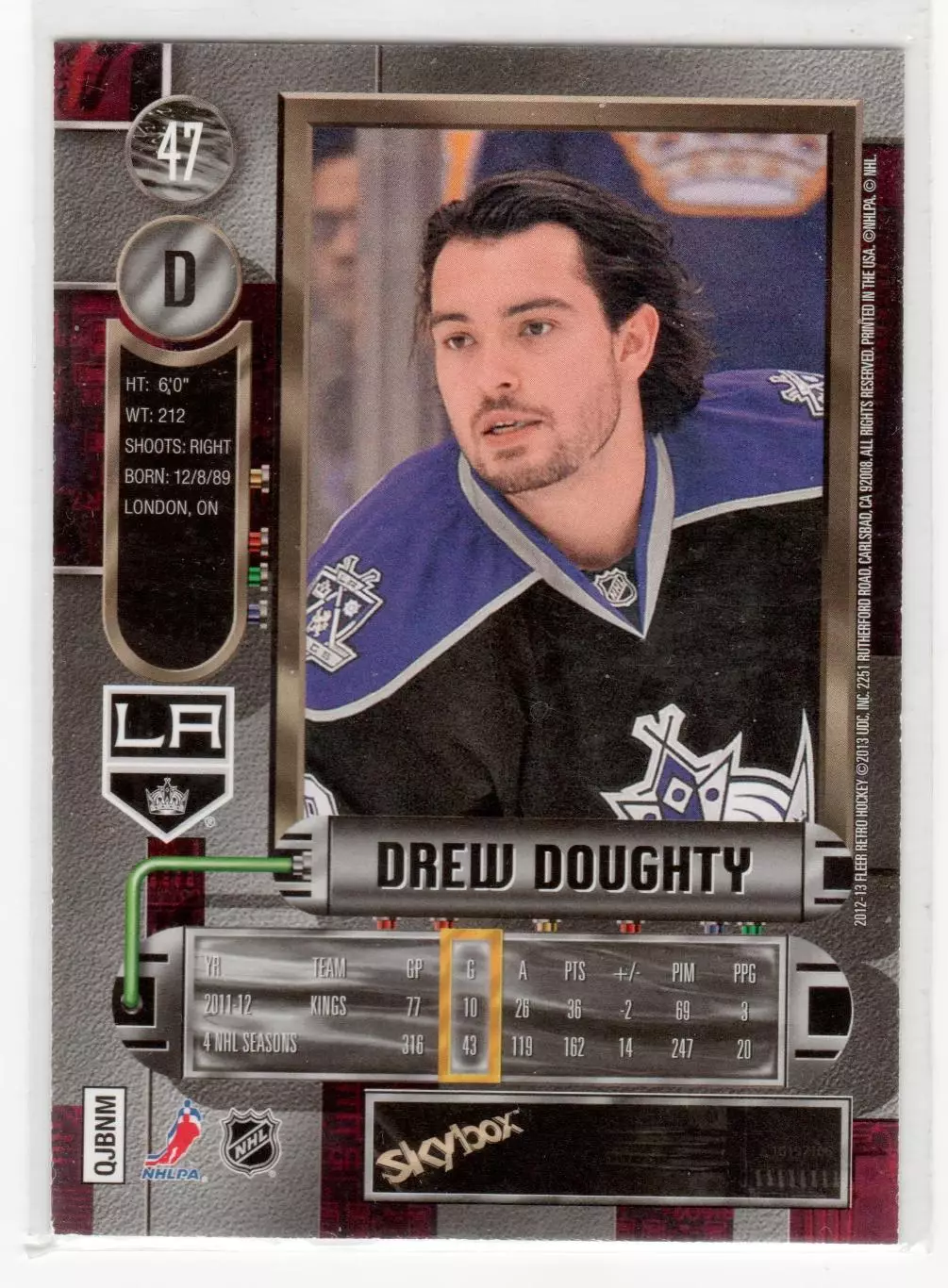 2012-13 Fleer Retro Metal Universe #47 Drew Doughty 1