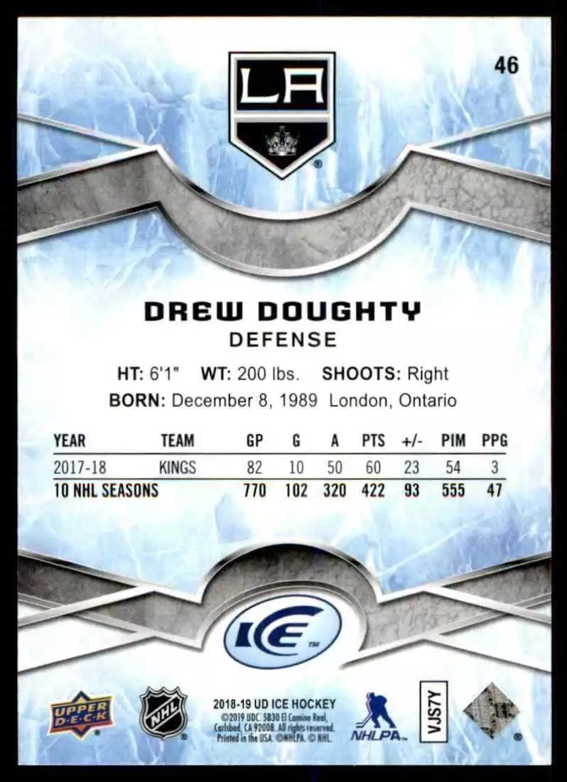 2018-19 Upper Deck Ice #46 Drew Doughty 1
