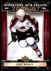 2006-07 Upper Deck Biography of a Season #BOS14 Joe Sakic