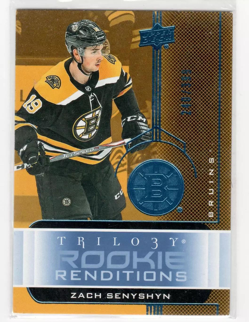 2019-20 Upper Deck Trilogy Rookie Renditions Blue #RR8 Zach Senyshyn 240\399