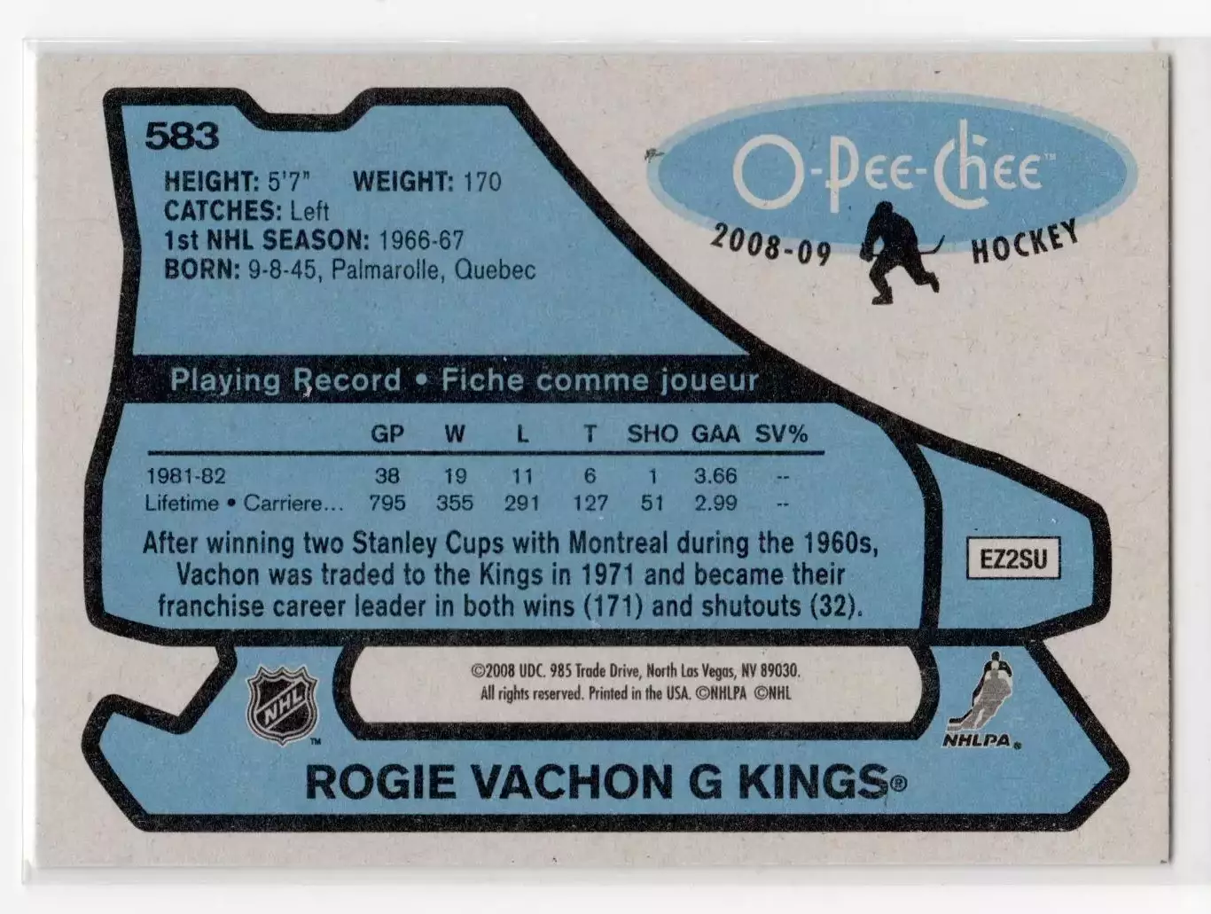 2008-09 O-Pee-Chee 1979-80 Retro #583 Rogie Vachon 1