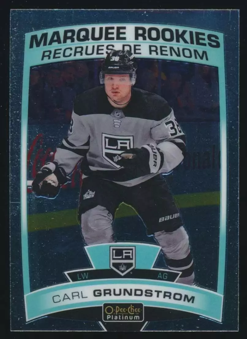 2019-20 O-Pee-Chee Platinum #179 Carl Grundstrom RC