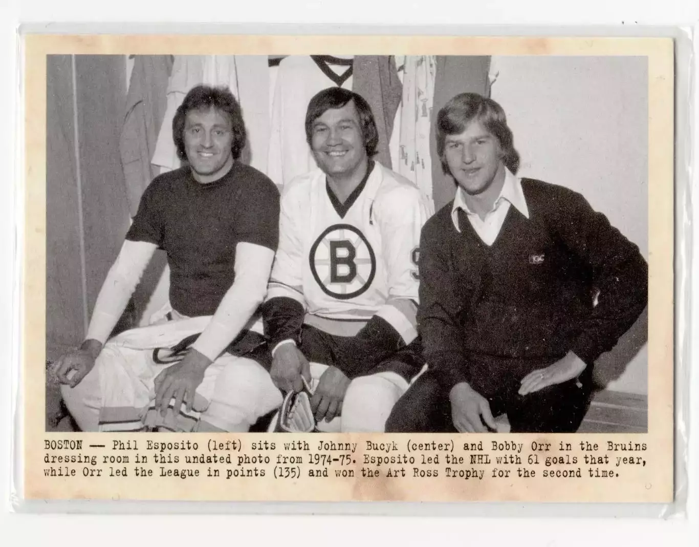 2011-12 Parkhurst Champions #130 Phil Esposito/Johnny Bucyk/Bobby Orr WIRE
