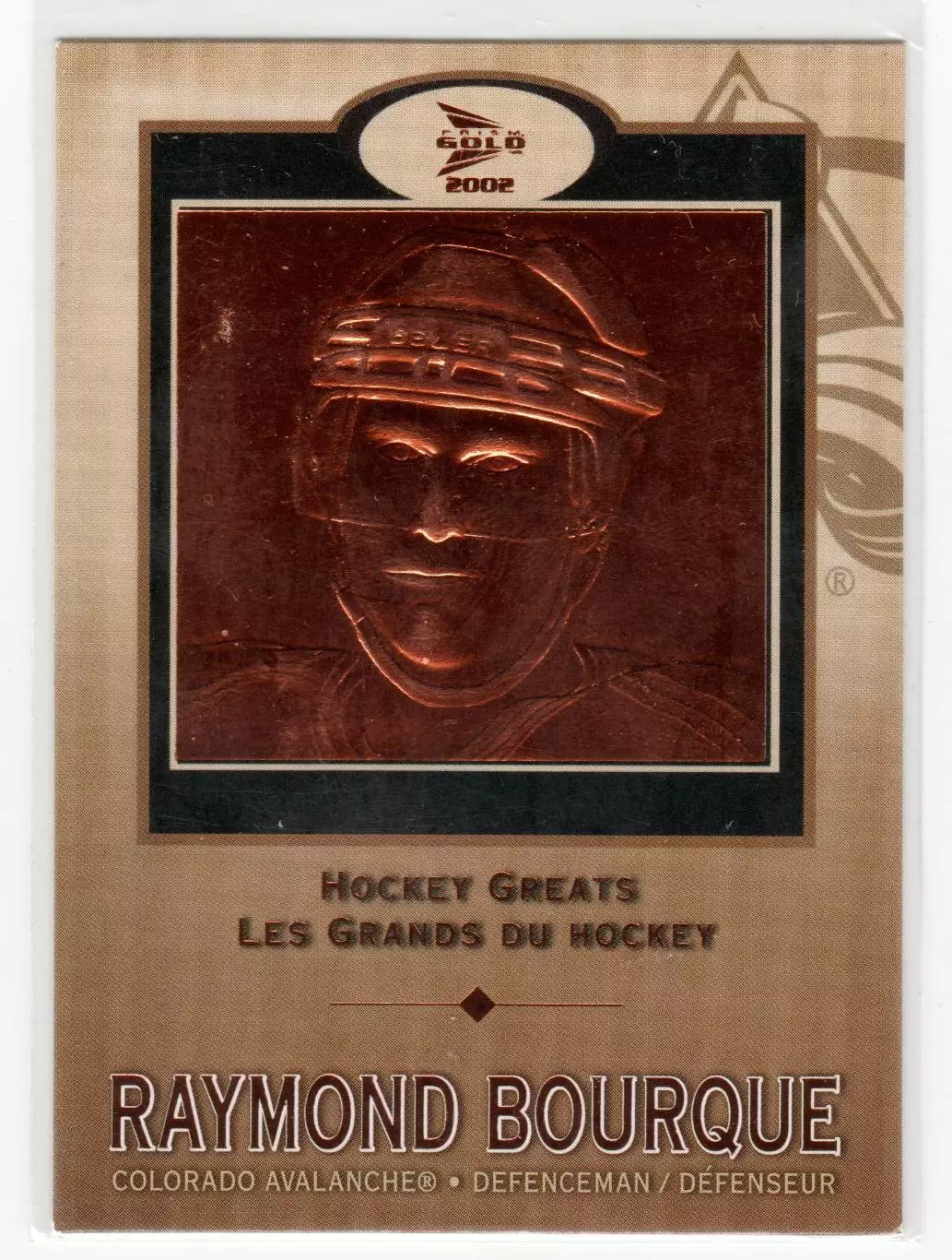 2001-02 McDonald's Pacific Hockey Greats #1 Ray Bourque