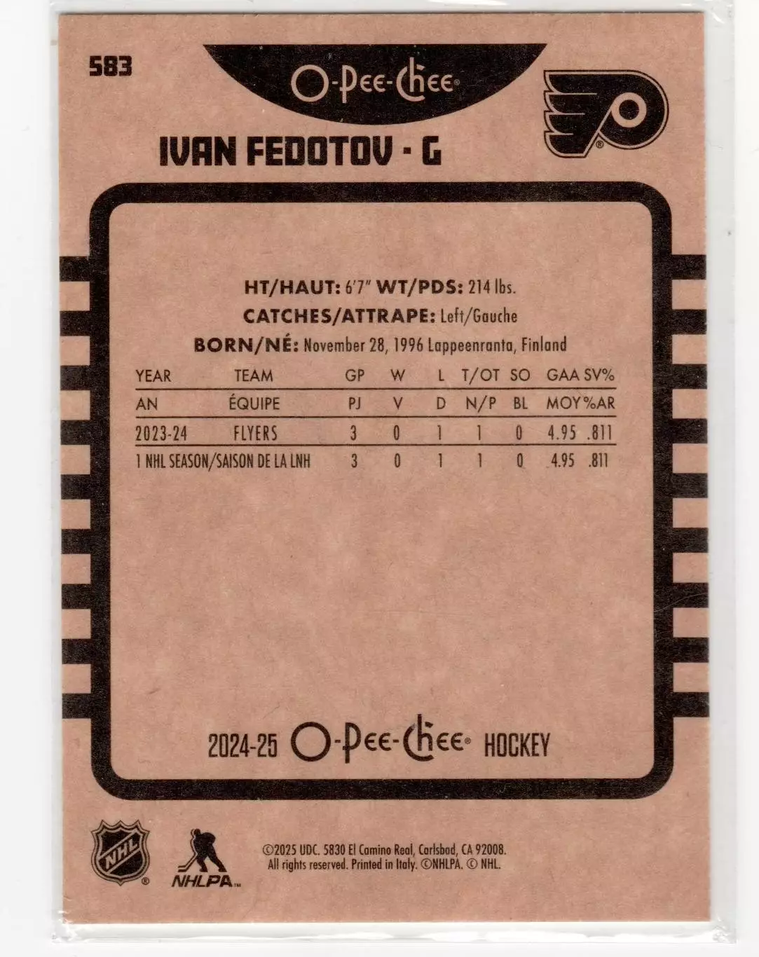 2024-25 O-Pee-Chee Retro #583 Ivan Fedotov 1