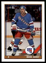 1991-92 O-Pee-Chee #406 Mark Hardy